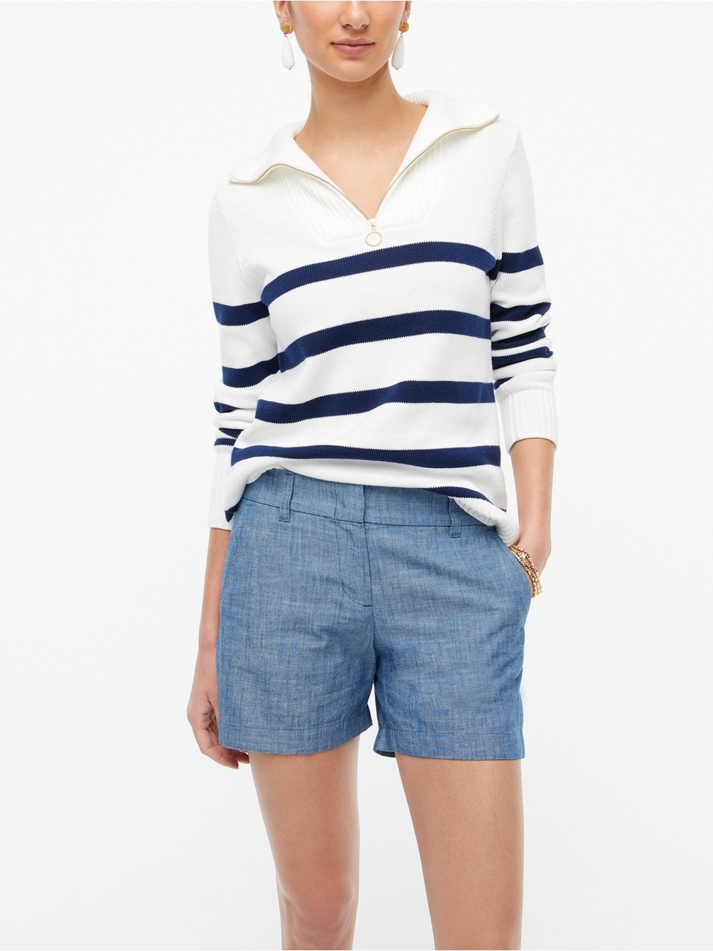 J Crew 100% Cotton 5" Classic Chambray Short
